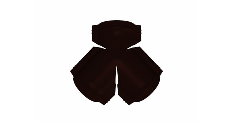 Тройник Y малого конька полукруглого Drap RR 32 темно-коричневый