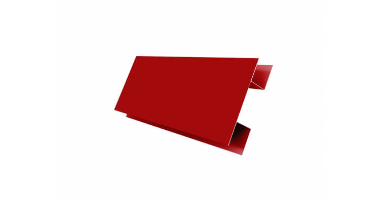 Планка H-образная/стыковочная сложная 75мм PE RAL 3003 рубиново-красный