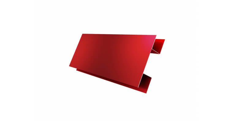 Планка H-образная/стыковочная сложная 75мм PE RAL 3011 коричнево-красный
