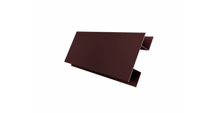 Планка H-образная/стыковочная сложная 75мм GreenCoat Pural RR 887 шоколадно-коричневый