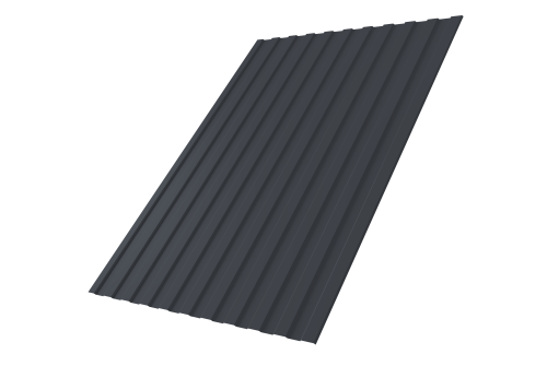 Профнастил С8А GL 0,5 Rooftop Бархат RAL 7024 мокрый асфальт