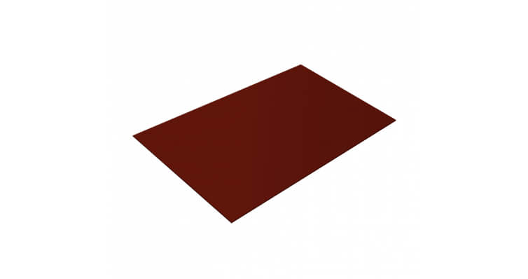 Плоский лист 0,5 Satin RAL 3009 оксидно-красный