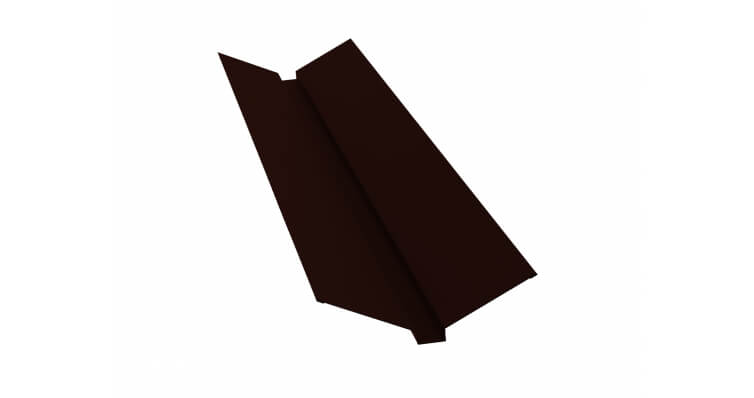 Планка ендовы верхней 115х30х115 Стальной бархат RR 32 темно-коричневый