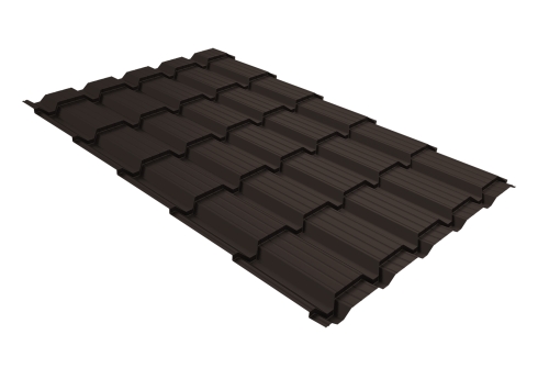 Профиль волновой квадро профи Grand Line толщиной 0,45 Drap RR 32 темно-коричневый