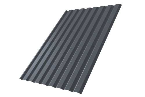 Профнастил С20А 0,7 PE RAL 7024 мокрый асфальт