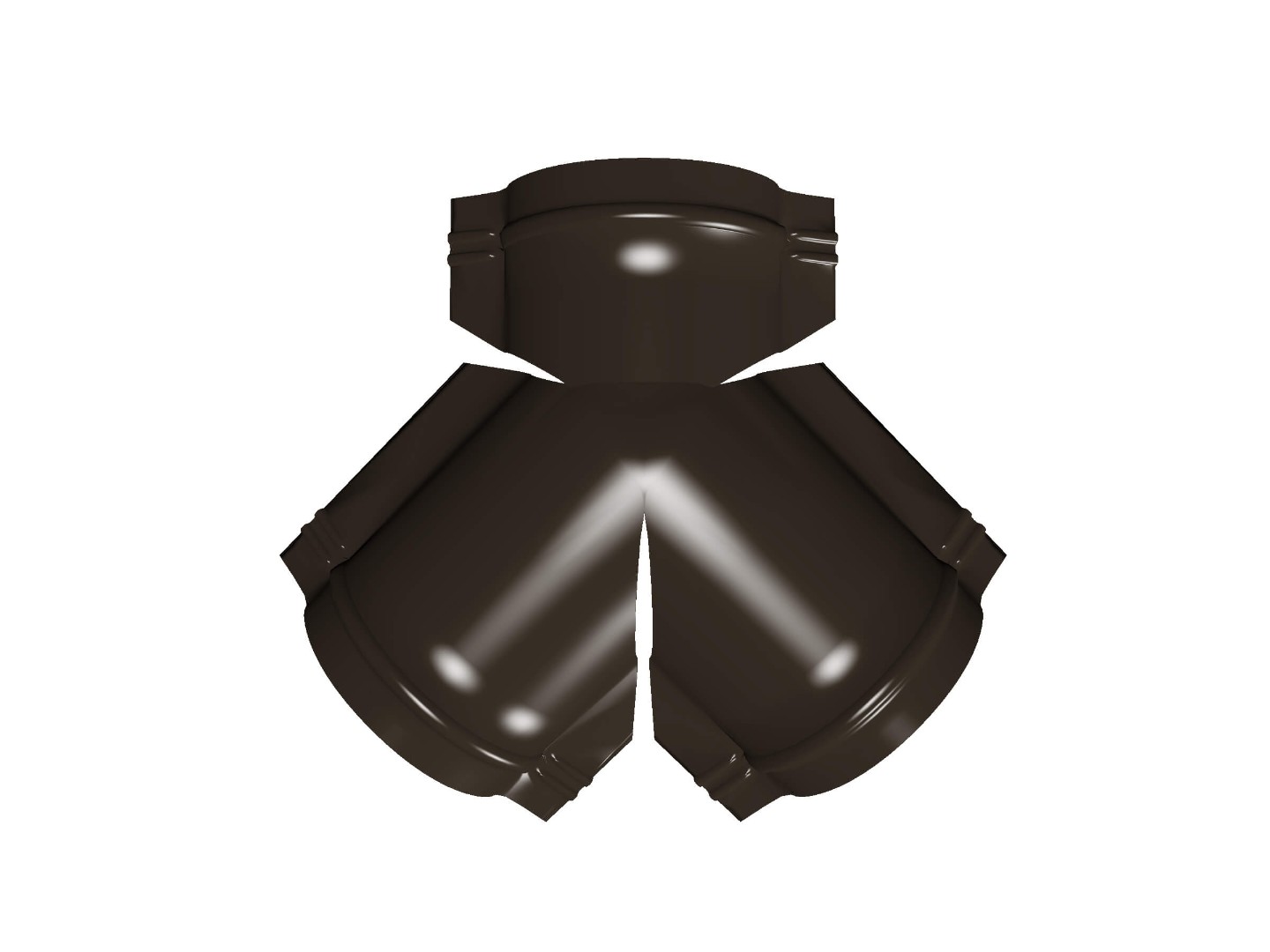 Тройник Y конька полукруглого Satin с пленкой RR 32 темно-коричневый