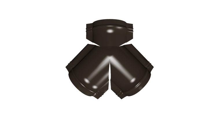 Тройник Y малого конька полукруглого Satin с пленкой RR 32 темно-коричневый