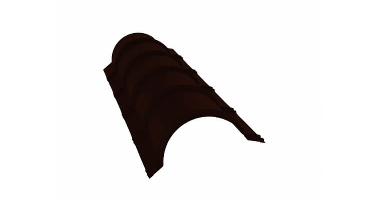 Планка малого конька полукруглого GreenCoat Pural Matt RR 32 темно-коричневый
