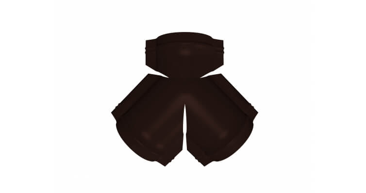 Тройник Y конька полукруглого GreenCoat Pural Matt RR 887 шоколадно-коричневый