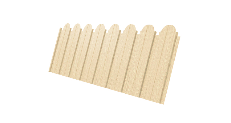 Профнастил С10B фигурный 0,45 Print Elite Milky Wood TwinColor