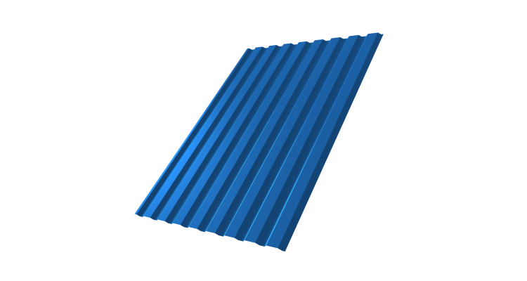Профнастил С20А 0.5 Satin RAL 5005 сигнальный синий