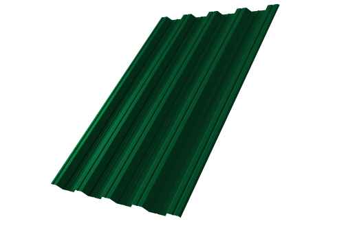 Профнастил НС44 0,5 Satin RAL 6005 зеленый мох