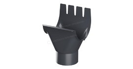 Воронка выпускная Металл Профиль Foramina PUR D125/100 RAL 7024