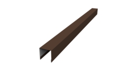 Планка вертикальная лицевая для забора жалюзи Palermo 0,45 PE RAL 8017 шоколад (1,8м)