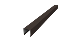 Планка вертикальная лицевая для забора жалюзи Palermo 0,5 Satin Matt RR 32 темно-коричневый (2,5м)