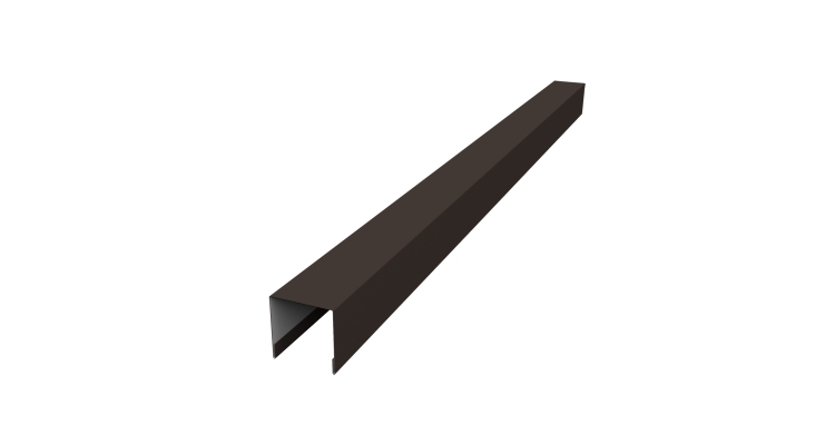 Планка вертикальная лицевая для забора жалюзи Palermo 0,5 PurPro RR 32 темно-коричневый (3м)