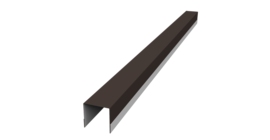 Планка вертикальная обратная для забора жалюзи Palermo 0,5 PurPro Matt 275 RR 32 темно-коричневый (2,5м)