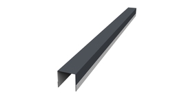 Планка вертикальная обратная для забора жалюзи Palermo 0,45 Drap TX RAL 7024 мокрый асфальт (3м)