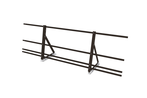 Ограждение кровельное со снегозадержателем на фальц Optima 0,65х2м RR 32