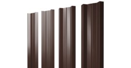 Штакетник М-образный А с прямым резом 0.4 PE RAL 8017 шоколад