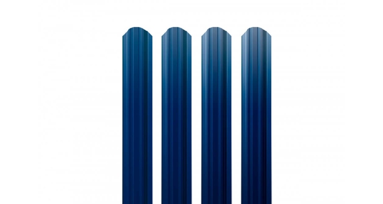 Штакетник Прямоугольный фигурный 0,45 PE RAL 5005 сигнальный синий
